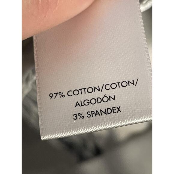 Ann Taylor Pants Womens 0 Navy White Devin Fit Striped Cotton Stretch Ankle - Picture 11 of 11